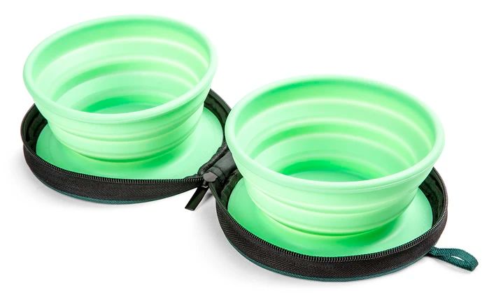 Škoda Reise-Silikonnapf für Hunde, electric green