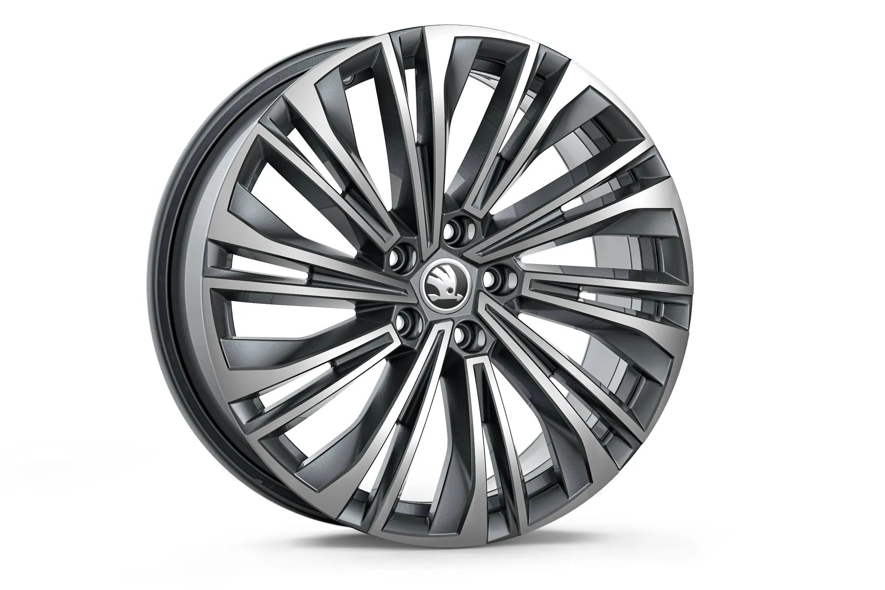 Škoda Leichtmetallfelge Cursa 7,5x19 5/112/48 anthrazit glanzgedreht