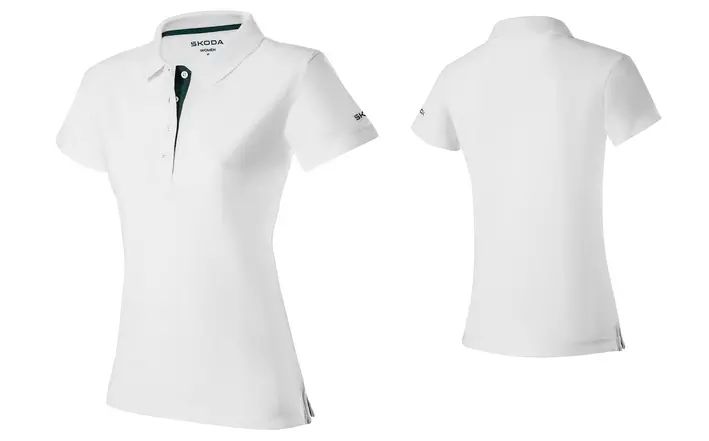 Škoda Damen Polo-Shirt, weiß, Gr. XXL