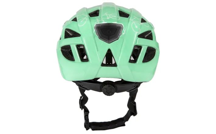 Škoda Kinder Fahrradhelm, weiß/electric green, Gr. S (52-66 cm)
