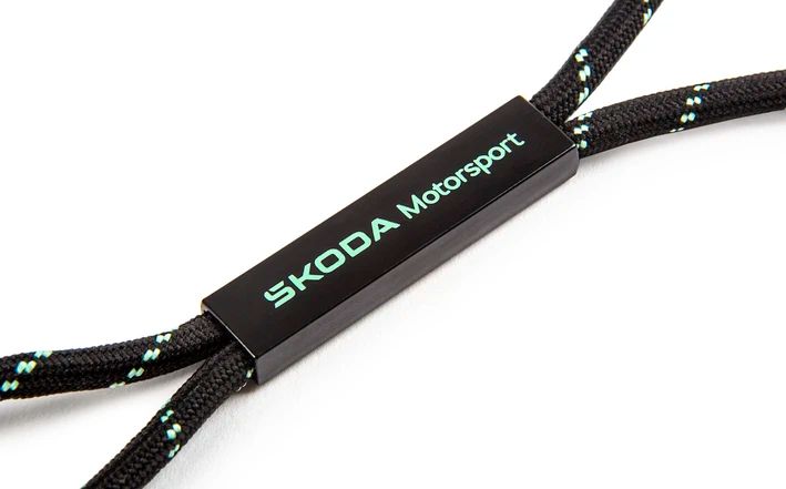 Škoda Motorsport Lanyard, schwarz/electric green