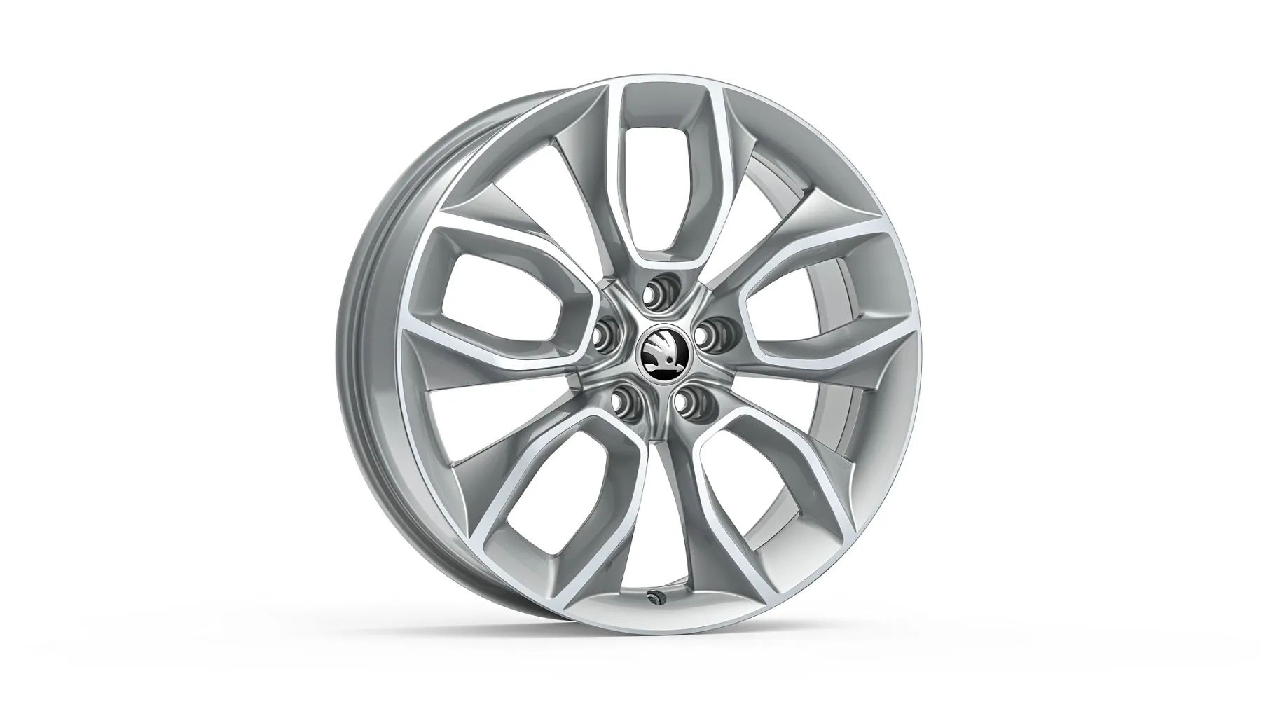 Škoda Leichtmetallfelge Crater 8x19 5/112/45 Silber glanzgedreht