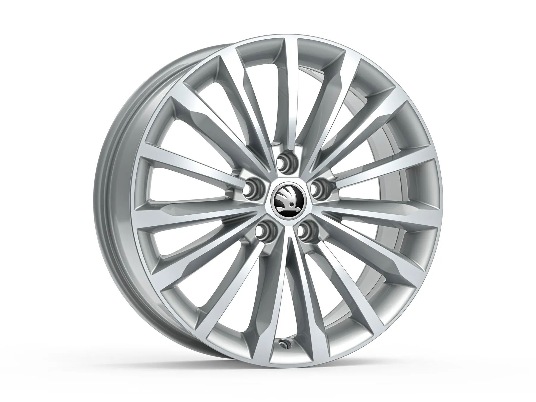 Škoda Leichtmetallfelge Trinity 7x18 5/112/43 Silber glanzgedreht