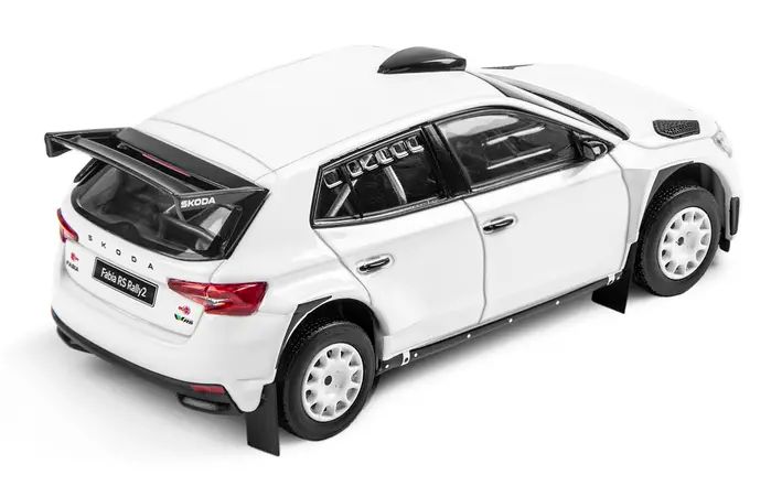 Škoda Fabia RS Rally2 Modellfahrzeug, 1:43, weiß
