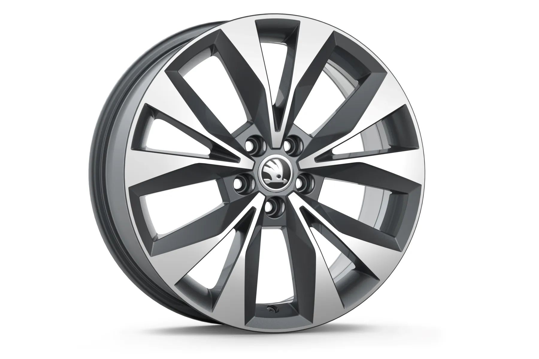 Škoda Leichtmetallfelge Geneva 6,5x17 5/100/40 Anthrazit glanzgedreht