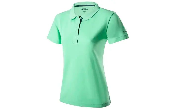 Škoda Damen Polo-Shirt, electric green, Gr. M