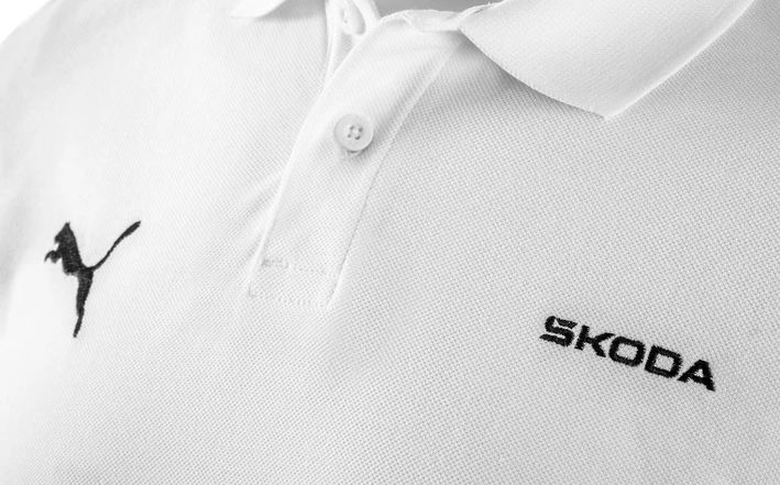 Škoda x Puma Poloshirt, Herren, weiß, Gr. XXXL