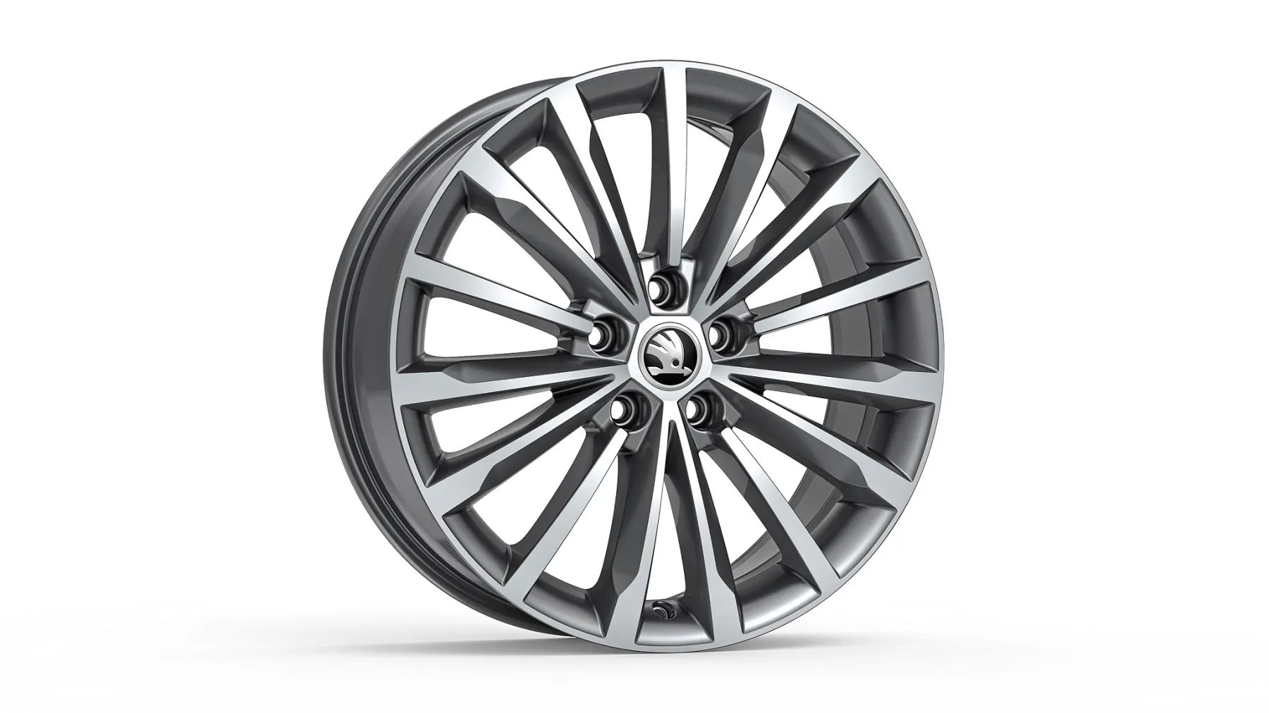 Škoda Leichtmetallfelge Trinity 7x18 5/112/45 Anthrazit glanzgedreht