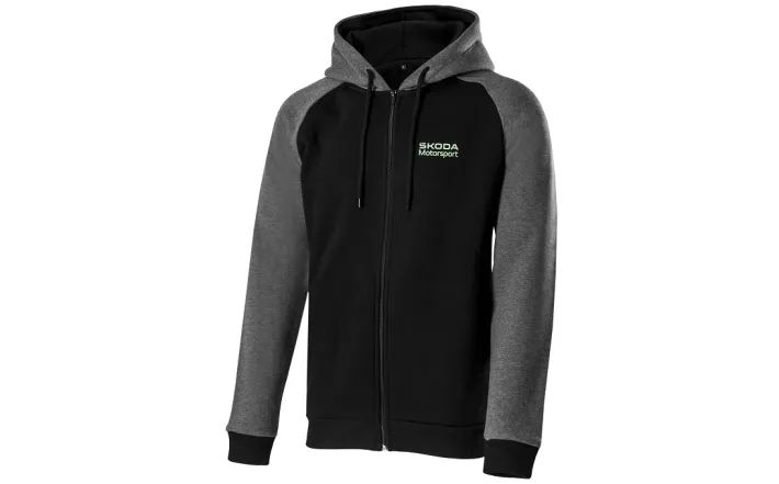 Škoda Motorsport Sweatjacke, Herren, schwarz/grau, Gr. M