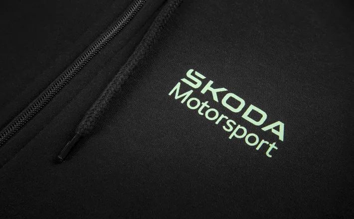 Škoda Motorsport Sweatjacke, Herren, schwarz/grau, Gr. M