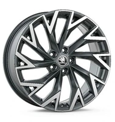 Škoda Leichtmetallfelge Helix 8x19 5/112/44 anthrazit metallic glanzgedreht
