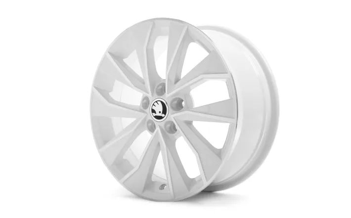 Škoda Leichtmetallfelge Italia 7x16 5/100/46 Weiss glanzgedreht