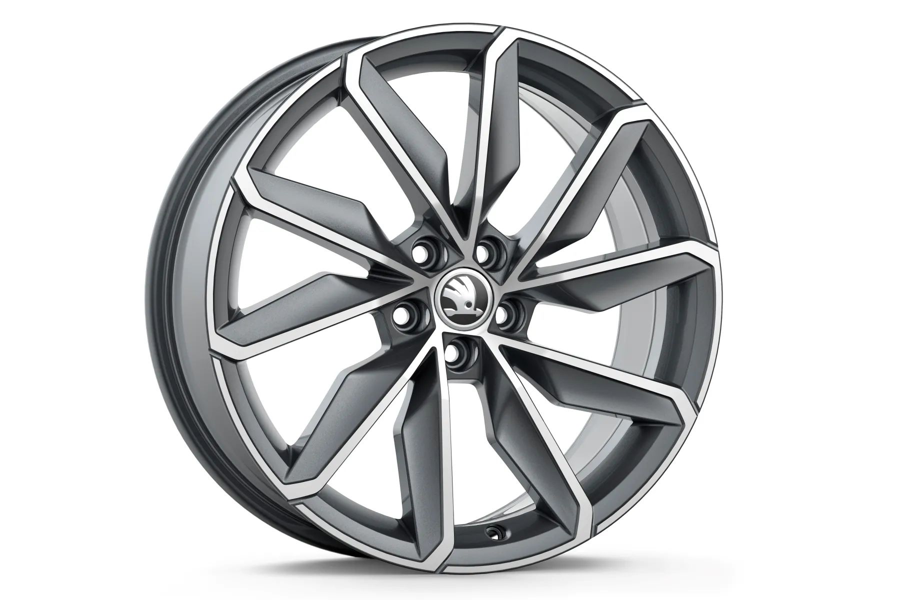 Škoda Leichtmetallfelge Blade 7x18 5/100/39 Anthrazit glanzgedreht