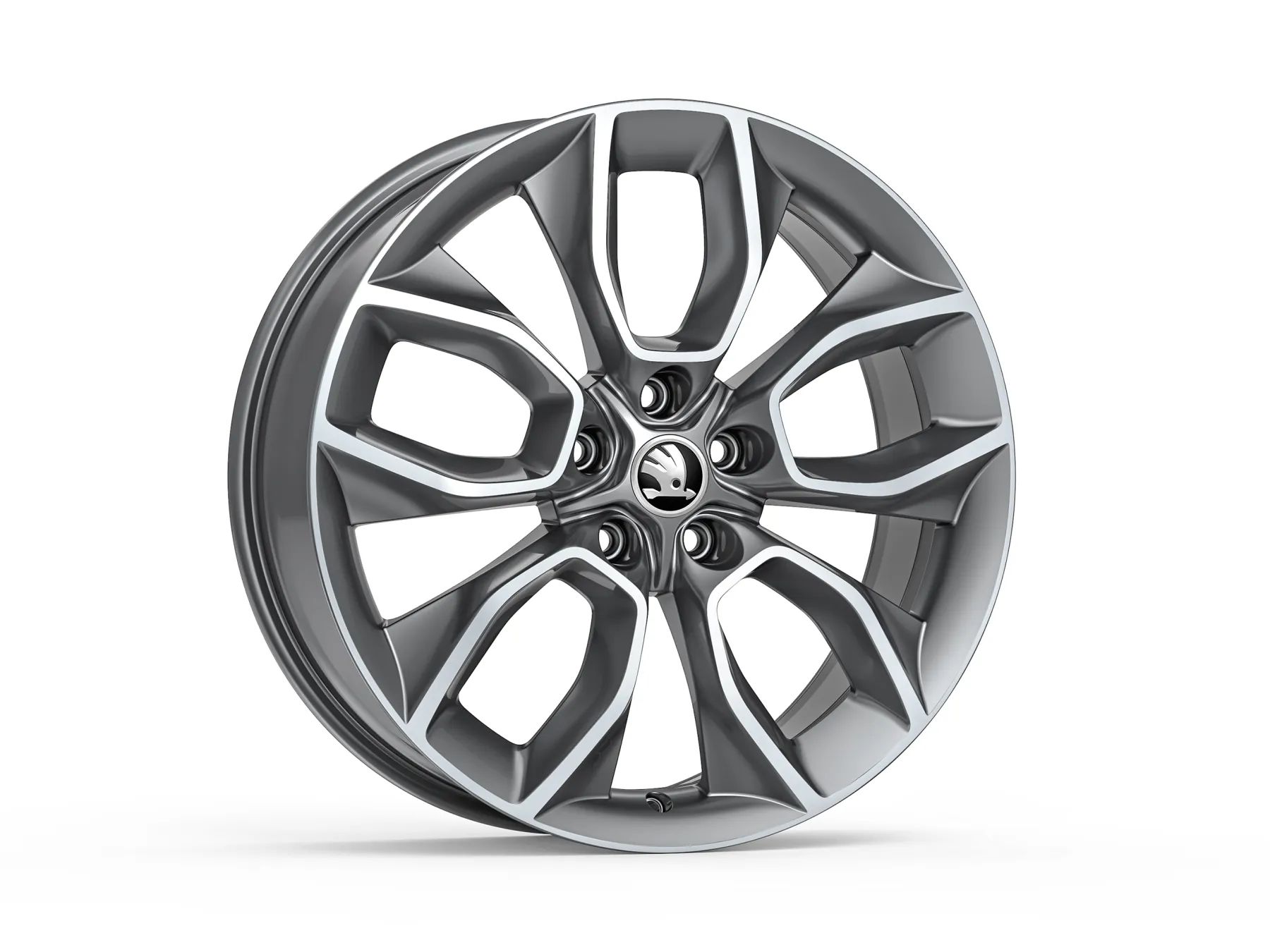 Škoda Leichtmetallfelge Crater 7x19 5/112/43 Anthrazit glanzgedreht