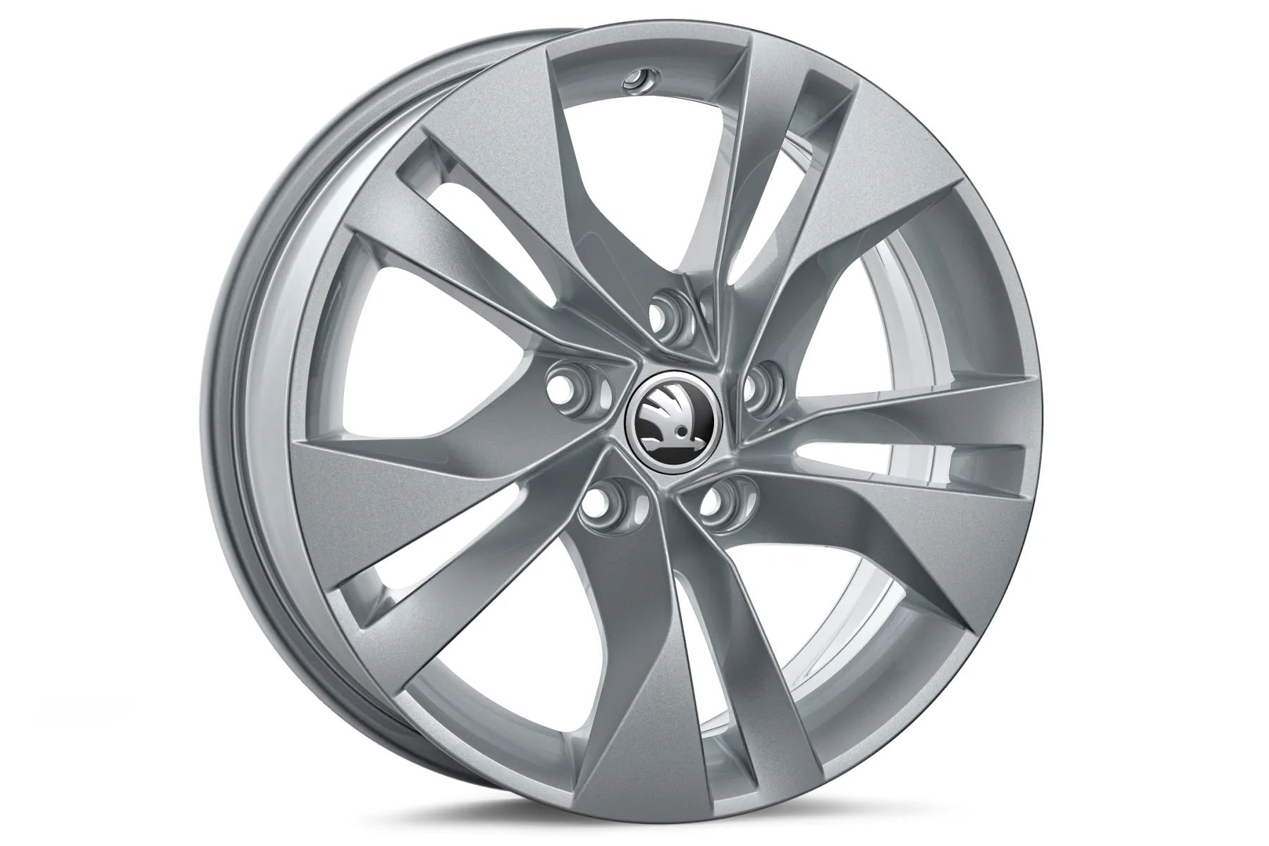 Škoda Leichtmetallfelge Spitzberg 6x16 5/112/43 Silber metallic