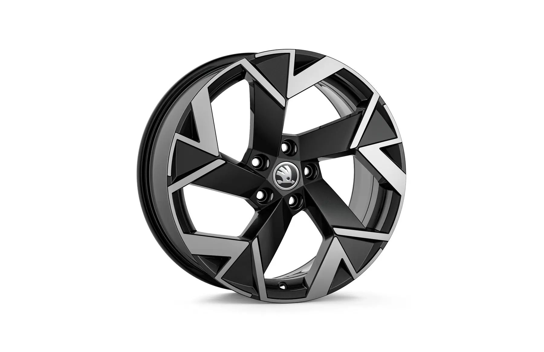 Škoda Leichtmetallfelge Trisuli 8x18 5/112/44 schwarz metallic glanzgedreht