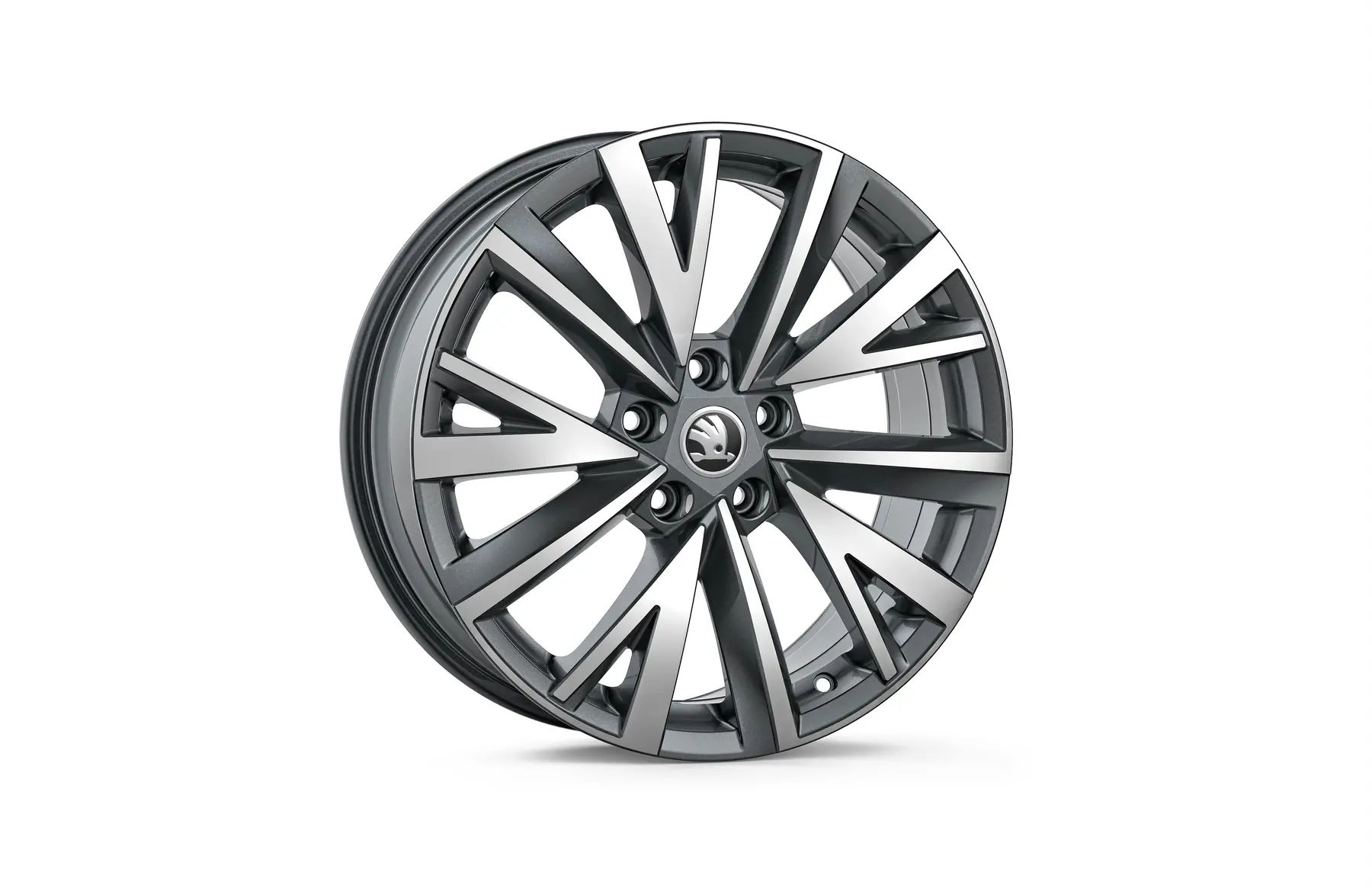 Škoda Leichtmetallfelge Gigaro 7,5x18 5/112/40 anthrazit glanzgedreht