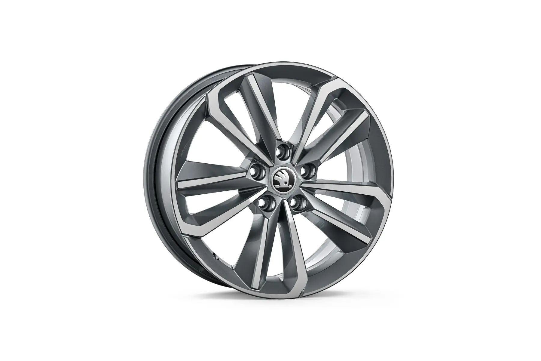 Škoda Leichtmetallfelge Aries 7x17 5/112/46 Anthrazit metallic glanzgedreht