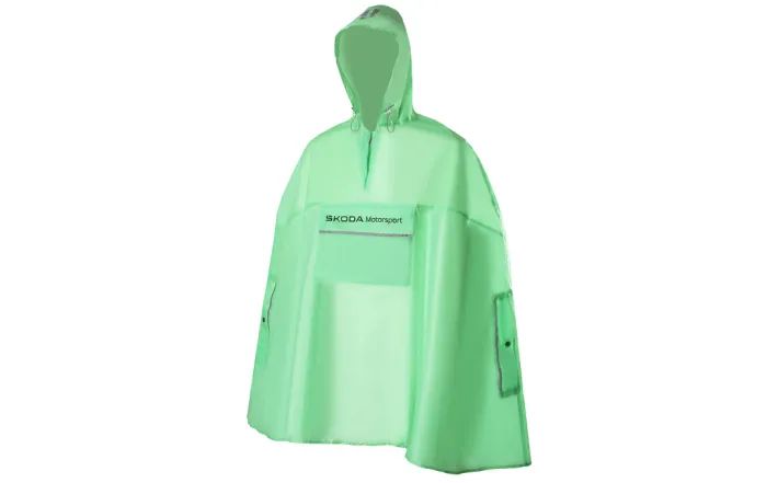 Škoda Motorsport Regenponcho, onesize, electric green