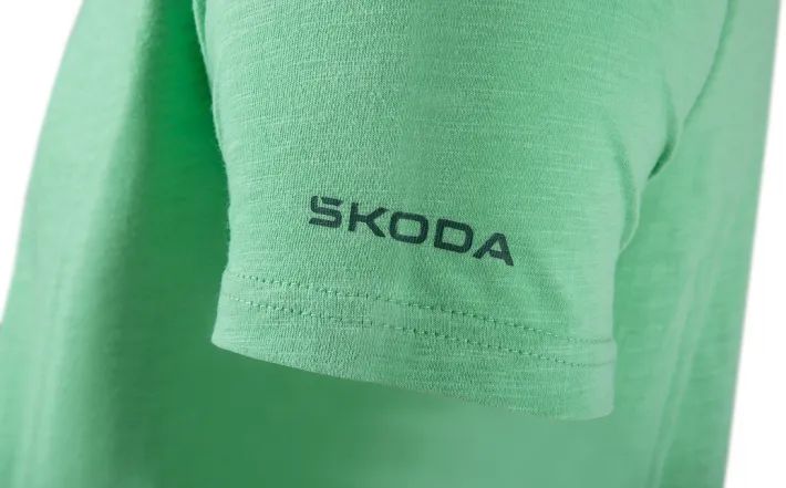 Škoda Herren T-Shirt, electric green, Gr. L