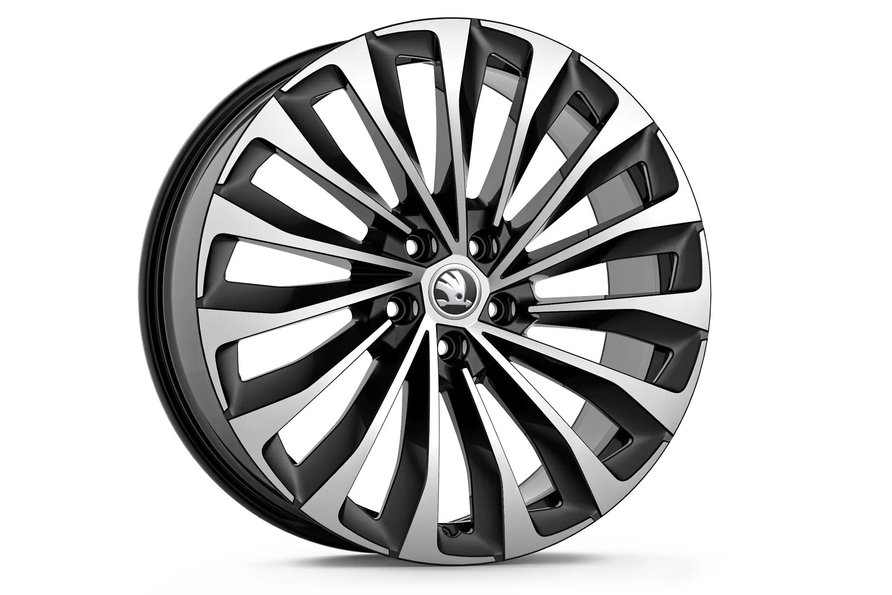 Škoda Leichtmetallfelge Asterion 9x20 5/112/42 Schwarz glanzgedreht HA