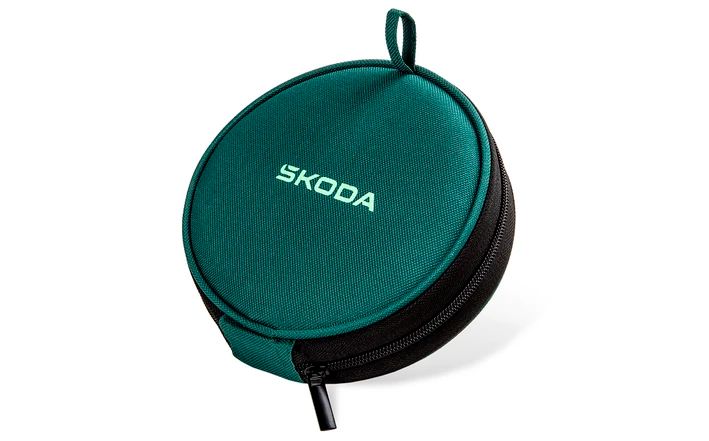 Škoda Reise-Silikonnapf für Hunde, electric green