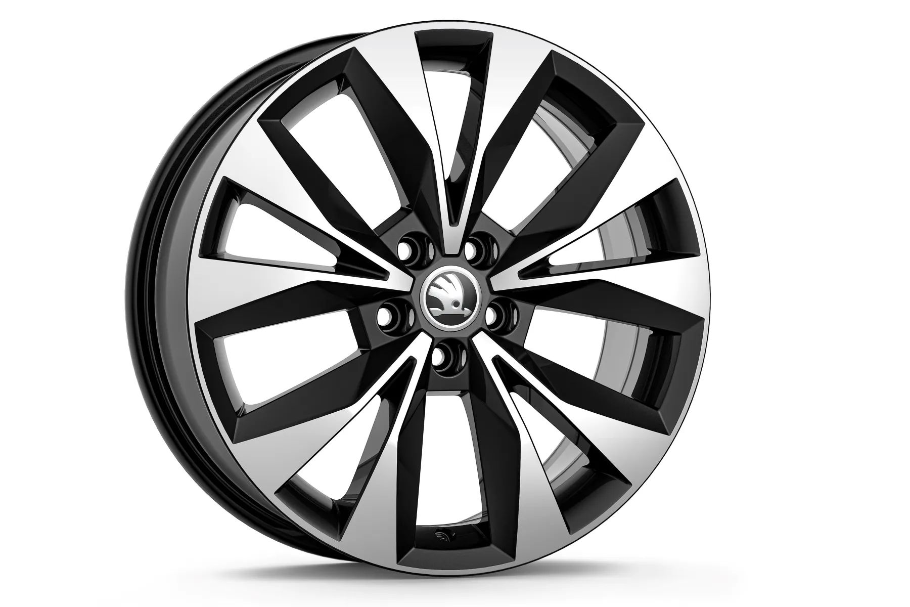 Škoda Leichtmetallfelge Geneva 6,5x17 5/100/40 Schwarz glanzgedreht