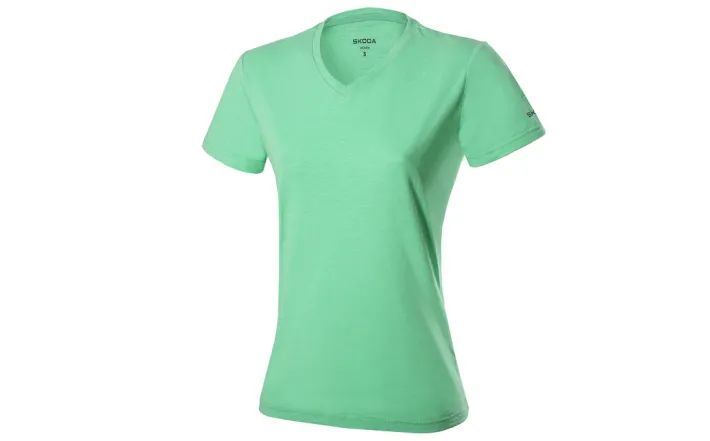 Škoda Damen T-Shirt, electric green, Gr. XL