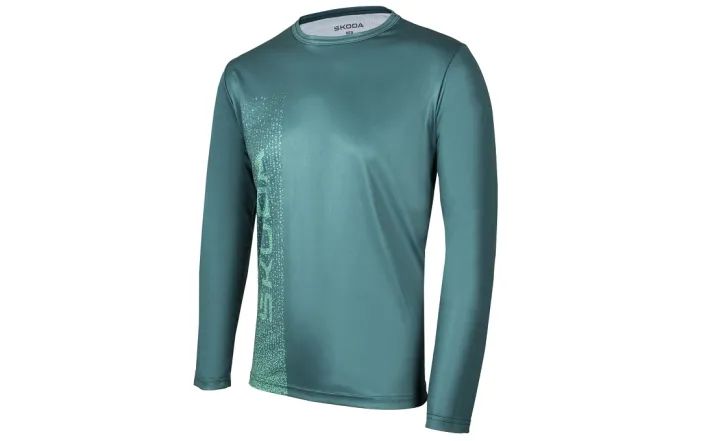 Škoda Herren MTB-Longsleeve, emerald green, Gr. XL