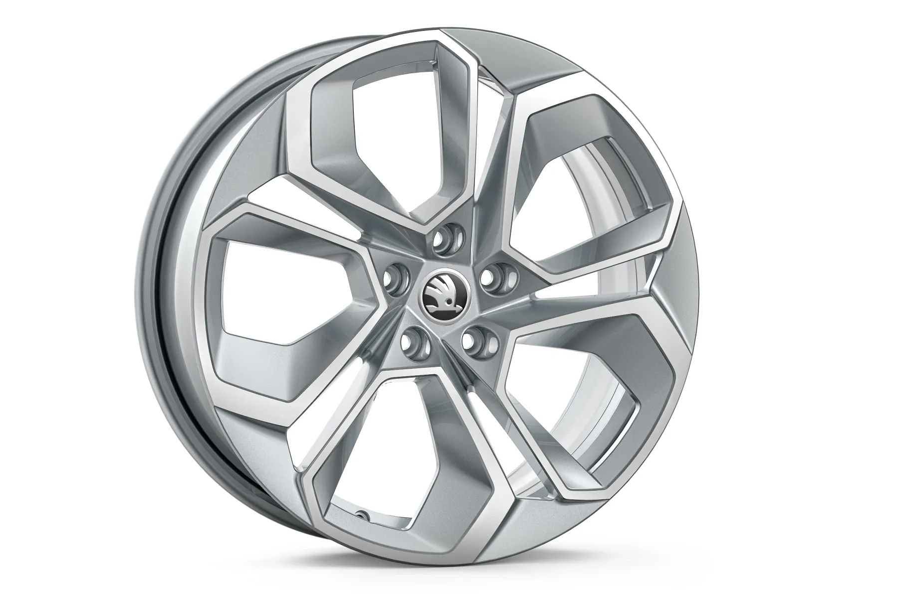 Škoda Leichtmetallfelge Altair 7,5x19 5/112/48 silber glanzgedreht