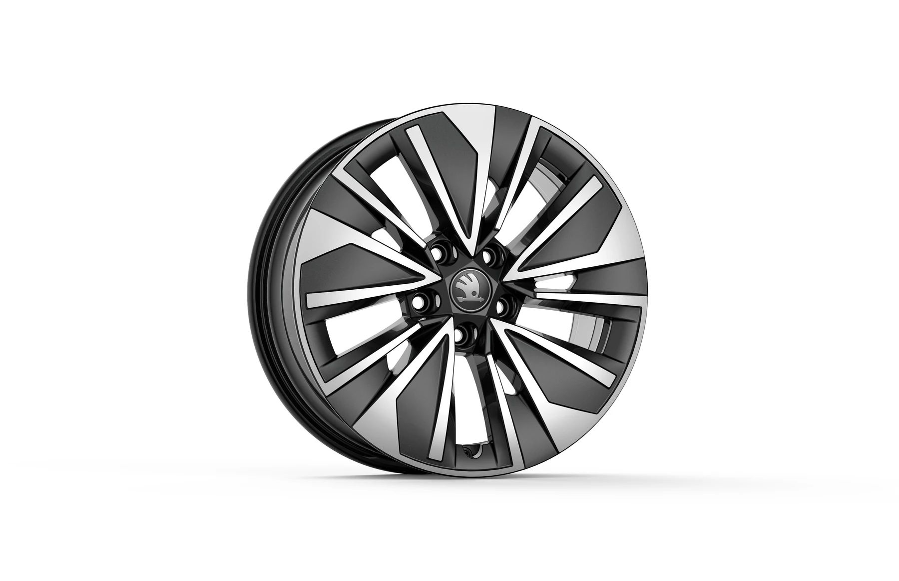 Škoda Leichtmetallfelge Alrakis 7x17 5/112/43 Schwarz metallic glanzgedreht