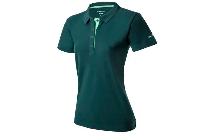Škoda Damen Polo-Shirt, emerald green, Gr. L
