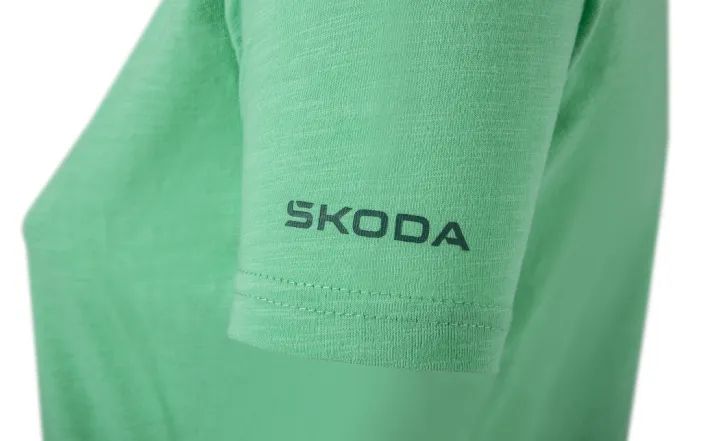 Škoda Damen T-Shirt, electric green, Gr. XL