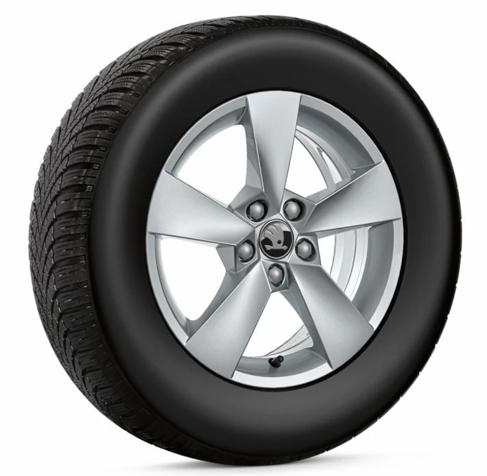 Škoda Original Winterkompletträder Hadar 15", Silber, Bridgestone