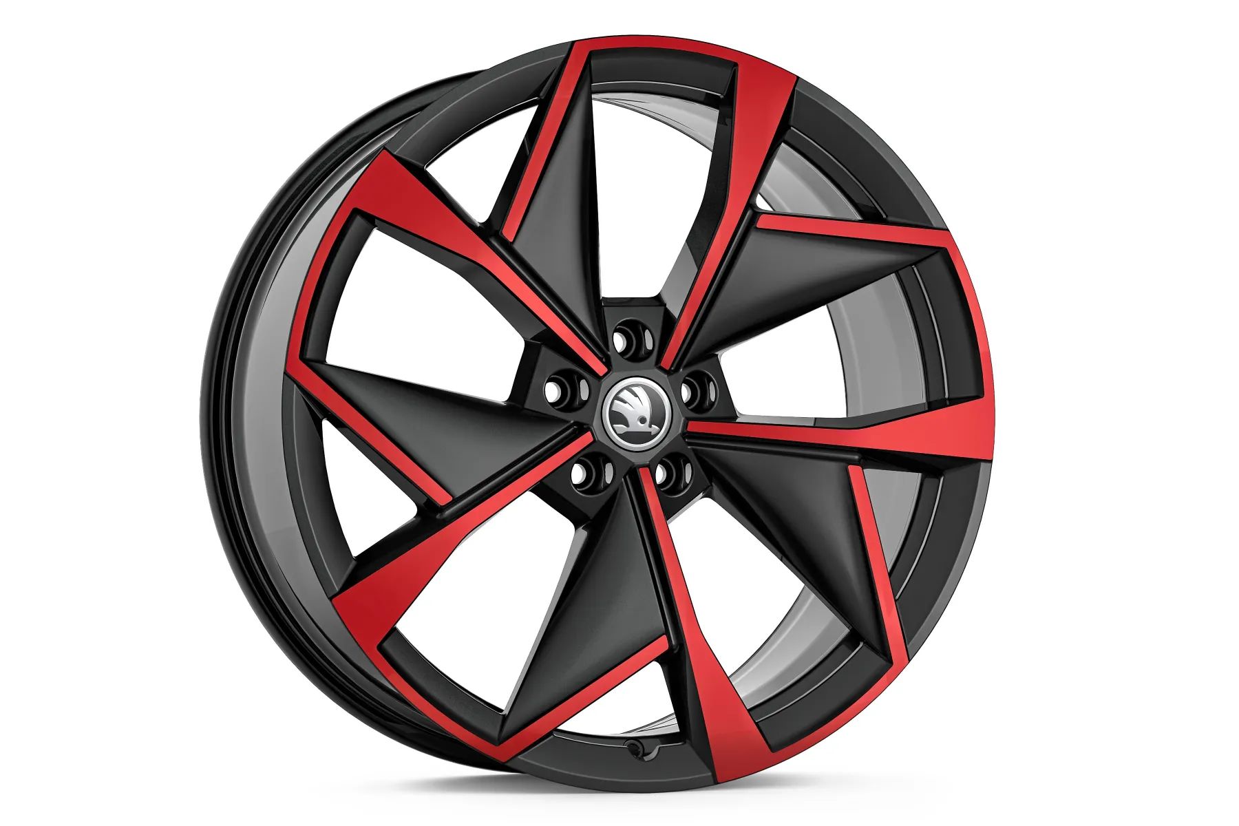 Škoda Leichtmetallfelge Vision 8,5x21 5/112/40 schwarz/rot