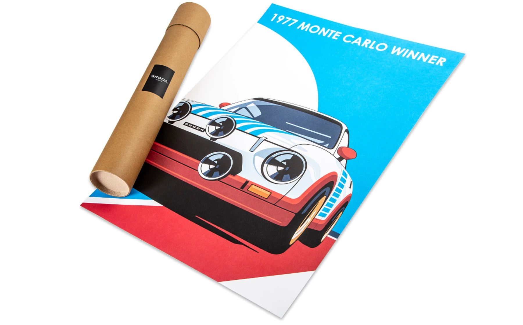 Škoda Icons RS 130 Poster in Transportrolle