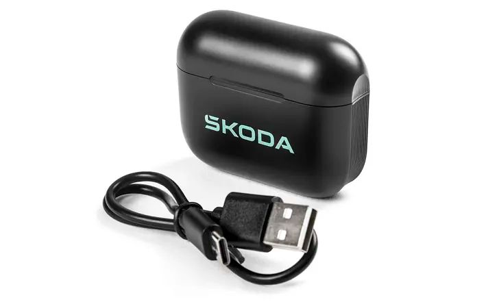 Škoda Bluetooth-Kopfhörer inkl. Ladestation, schwarz