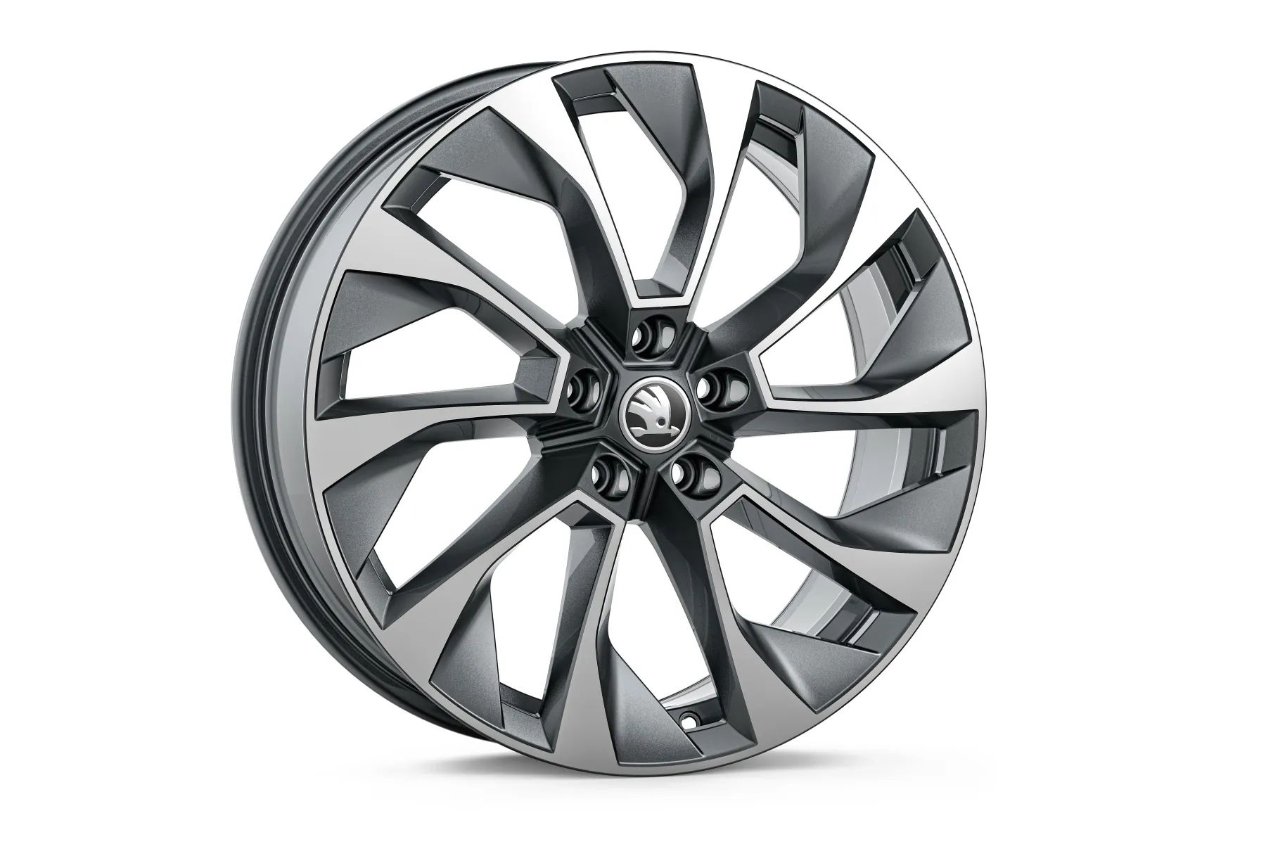 Škoda Leichtmetallfelge Aronia 7x19 5/112/43 Anthrazit glanzgedreht