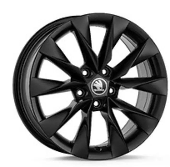 Škoda Leichtmetallfelge Crystal 7x17 5/112/43 Schwarz metallic