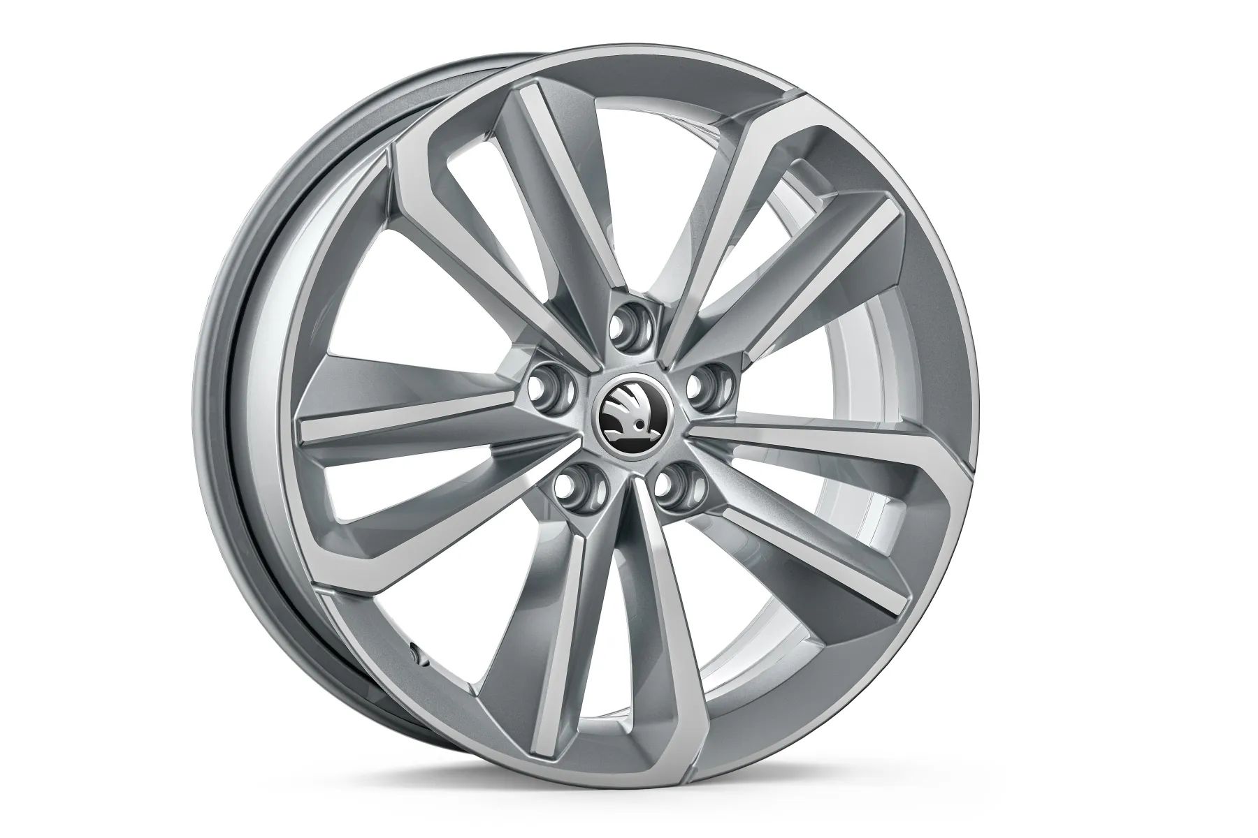 Škoda Leichtmetallfelge Aries 7x17 5/112/46 Silber glanzgedreht