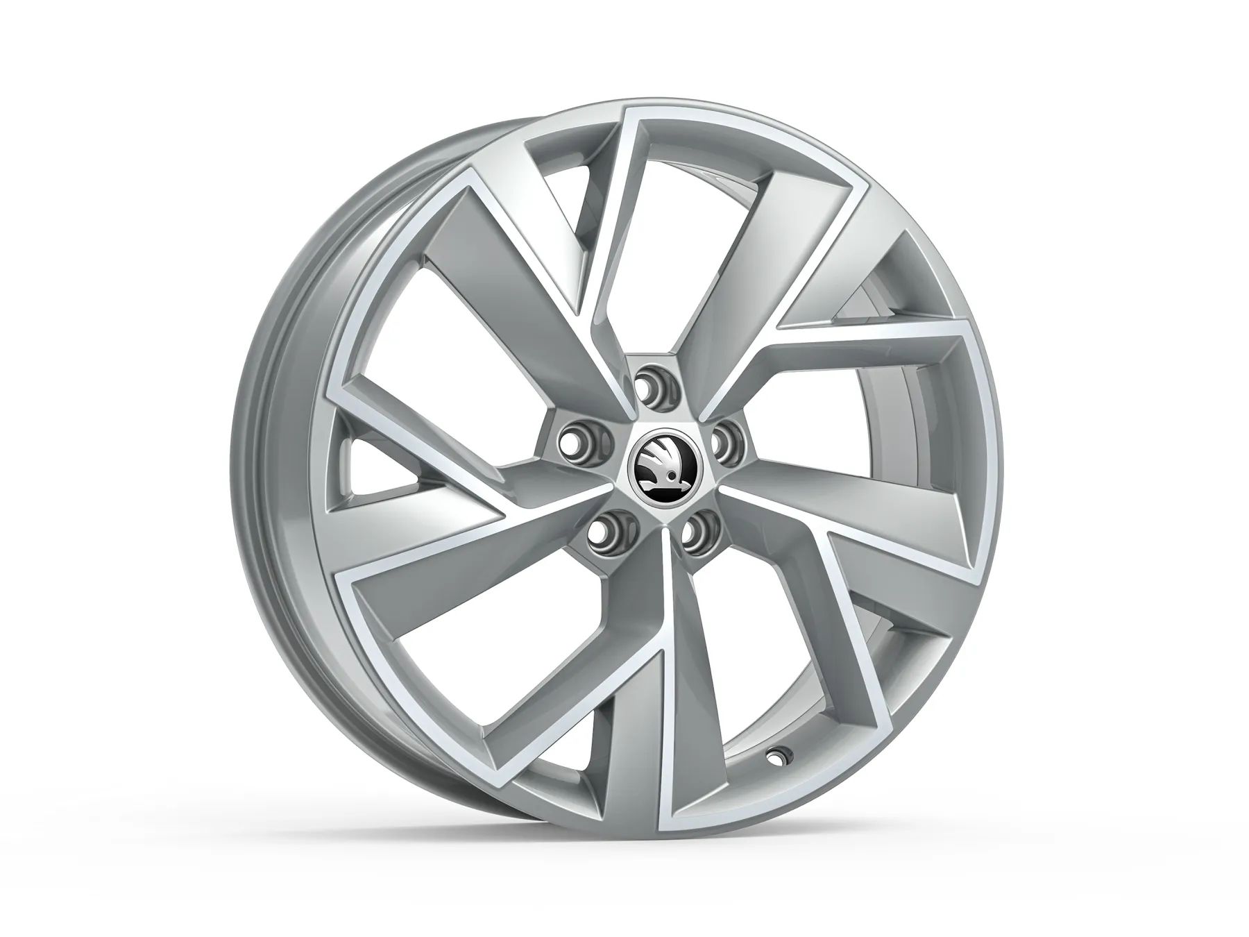 Škoda Leichtmetallfelge Triglav 7x19 5/112/43 Silber glanzgedreht