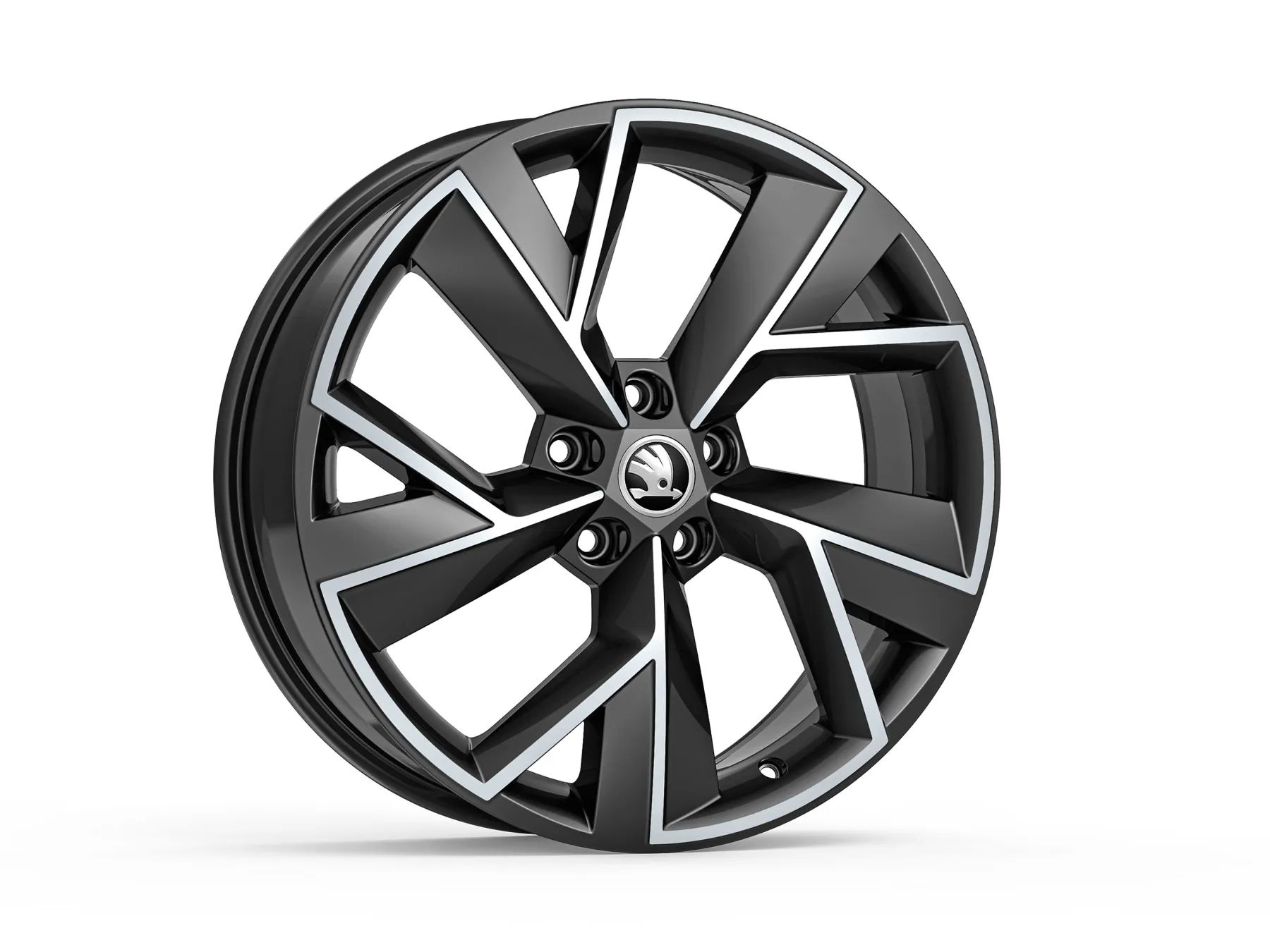 Škoda Leichtmetallfelge Triglav 7x19 5/112/43 Schwarz glanzgedreht