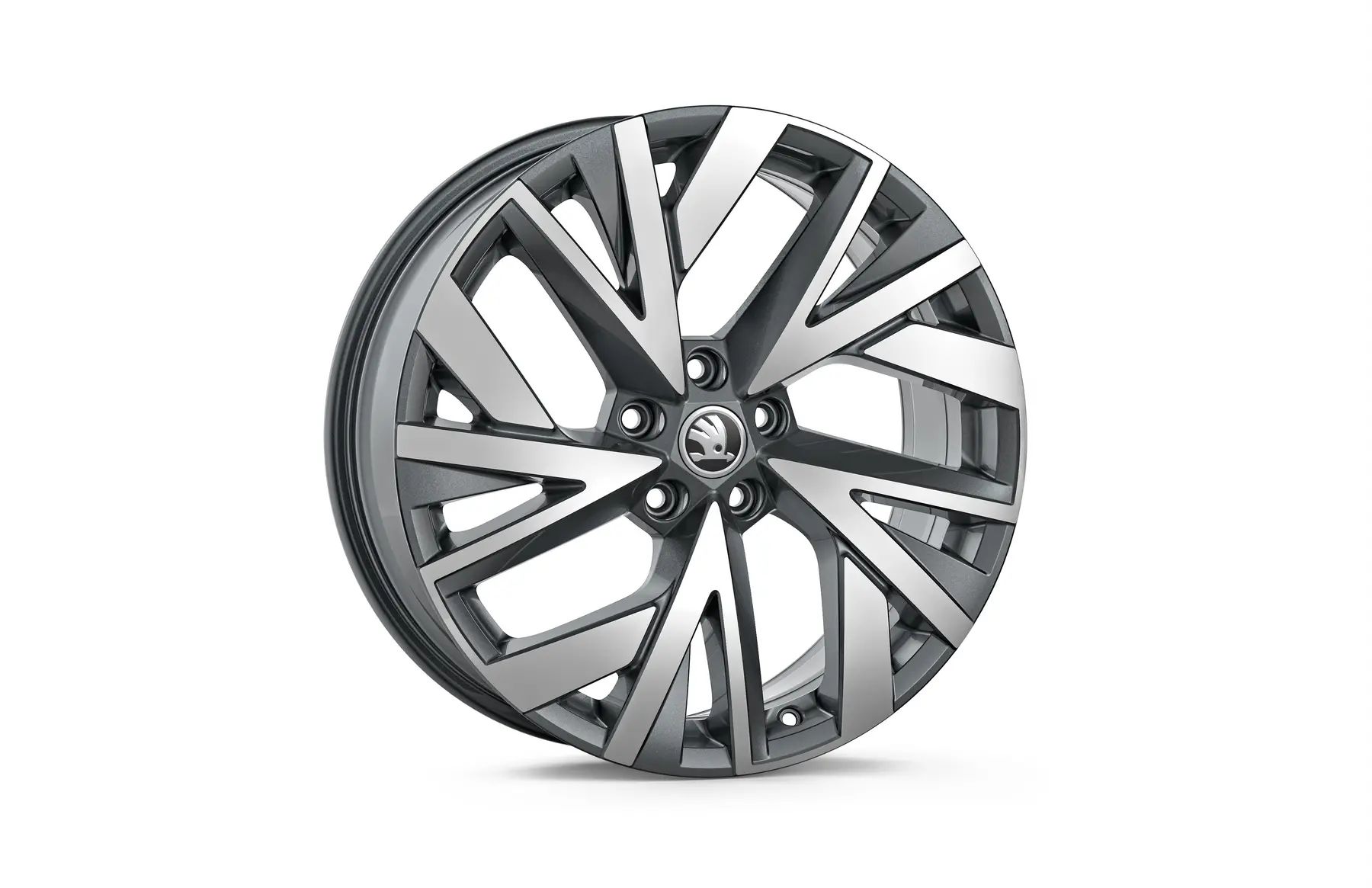 Škoda Leichtmetallfelge Atria 7,5x19 5/112/40 anthrazit glanzgedreht