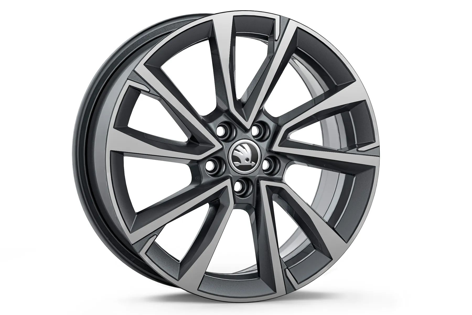 Škoda Leichtmetallfelge Procyon 7x17 5/100/51 anthrazit metallic glanzgedreht