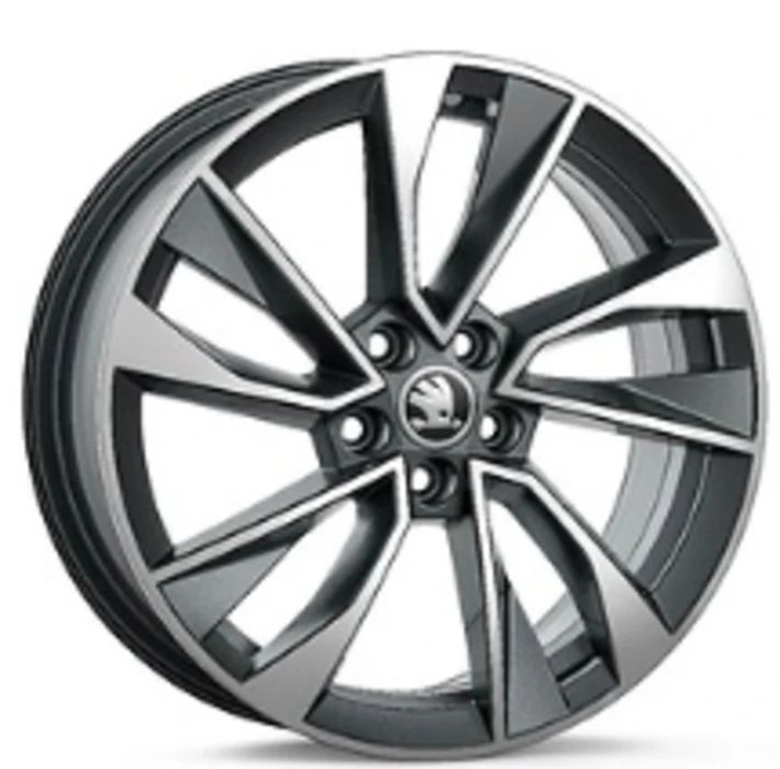 Škoda Leichtmetallfelge Kajam 6,5x17 5/112/40 anthrazit metallic glanzgedreht