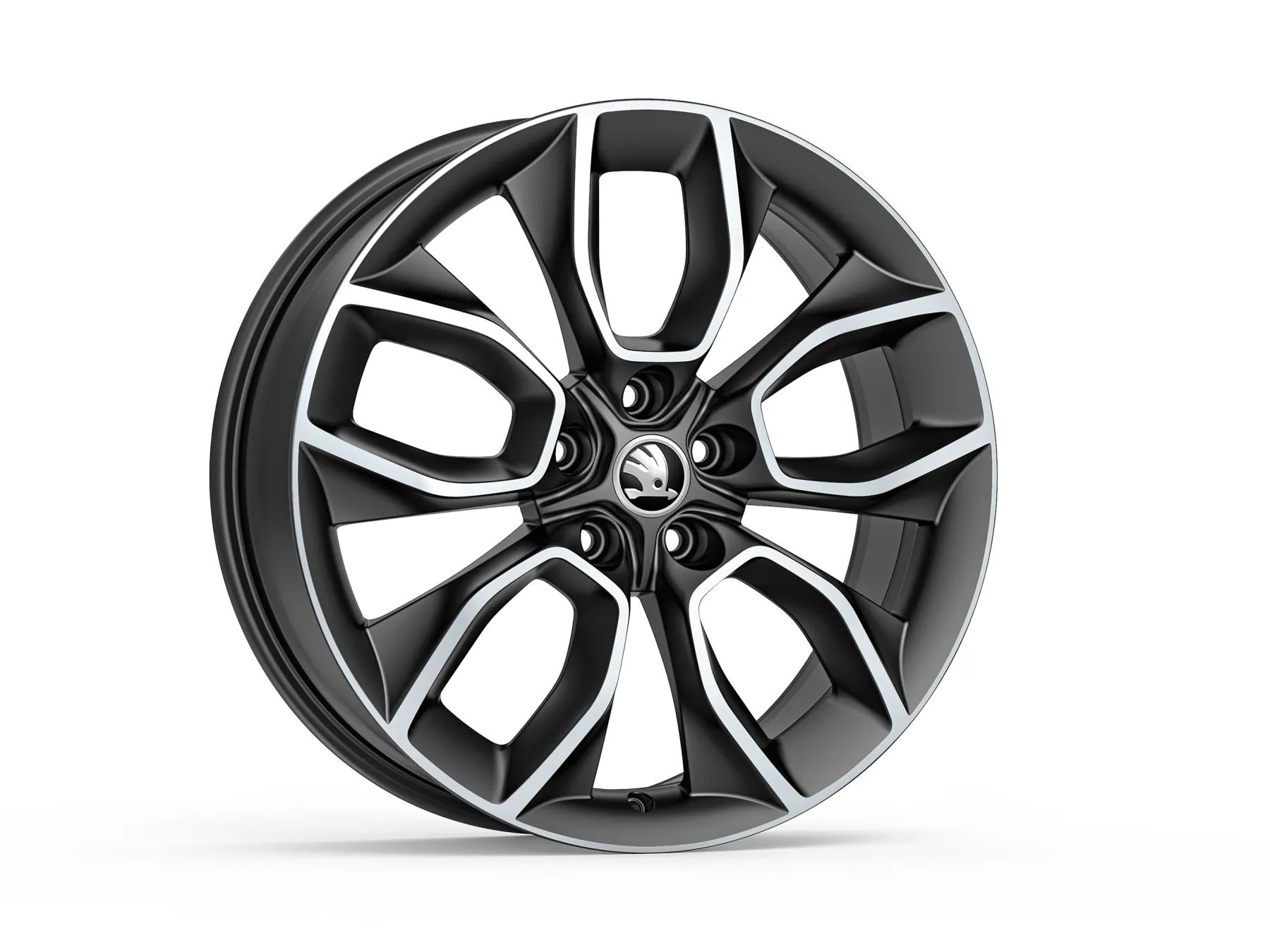 Škoda Leichtmetallfelge Crater 7x19 5/112/43 Schwarz glanzgedreht