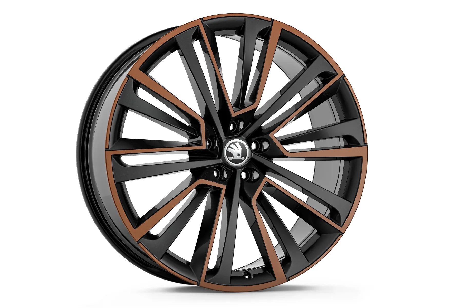 Škoda Leichtmetallfelge Aquarius 9x21 5/112/42 HA Schwarz/kupfer