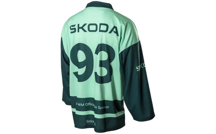 Škoda Hockey-Trikot, emerald green / electric green, Gr. M