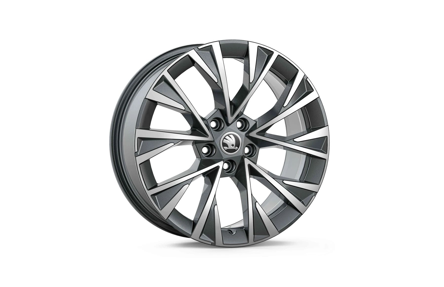 Škoda Leichtmetallfelge Dofida 8x18 5/112/44 anthrazit metallic glanzgedreht