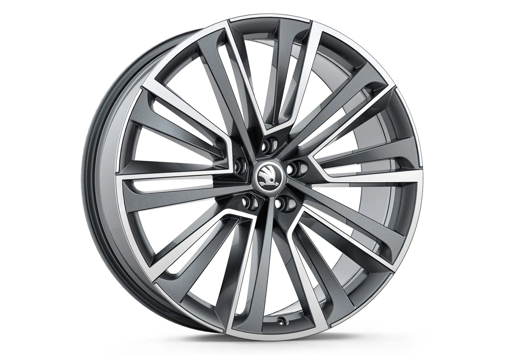 Škoda Leichtmetallfelge Aquarius 8,5x21 5/112/40 anthrazit glanzgedreht